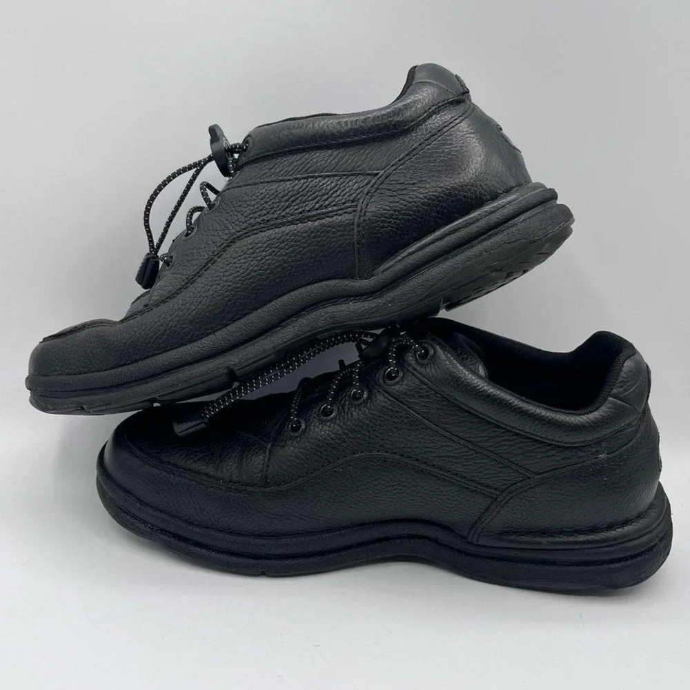 Rockport Men's Walking Shoes Black Leather K71185 Size‎ 9 Comfort Casual